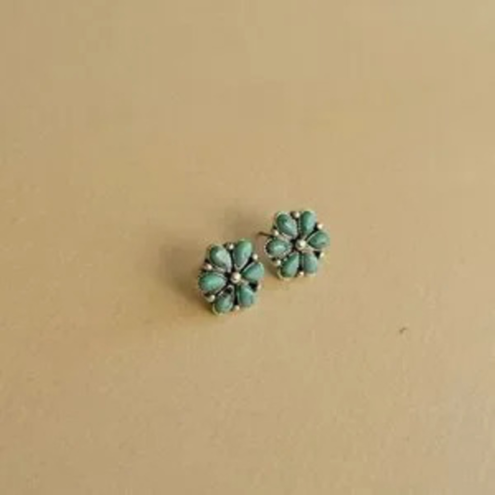 Turquoise Flower Earrings?N1804